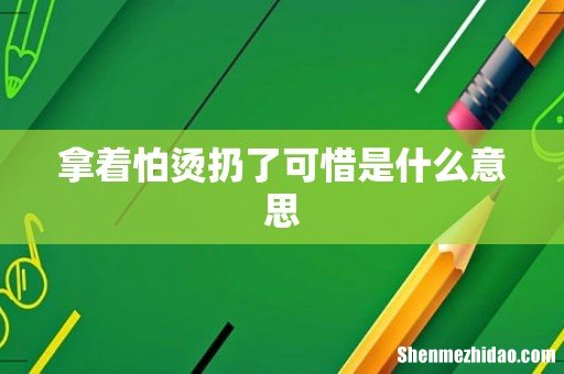 拿着怕烫扔了可惜是什么意思