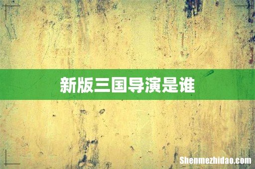 新版三国导演是谁