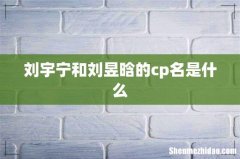 刘宇宁和刘昱晗的cp名是什么