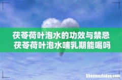 茯苓荷叶泡水的功效与禁忌 茯苓荷叶泡水哺乳期能喝吗