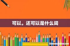 可以。还可以是什么词