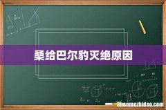 桑给巴尔豹灭绝原因