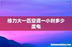格力大一匹空调一小时多少度电