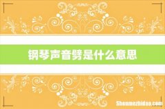 钢琴声音劈是什么意思