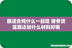 藕适合炖什么一起吃 猪骨煲莲藕还加什么材料好喝