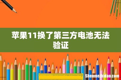 苹果11换了第三方电池无法验证