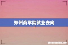 郑州商学院就业去向