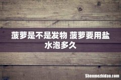 菠萝是不是发物 菠萝要用盐水泡多久