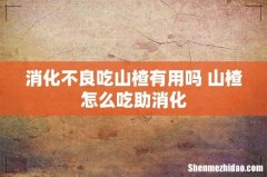 消化不良吃山楂有用吗 山楂怎么吃助消化