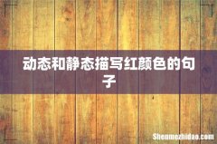 动态和静态描写红颜色的句子