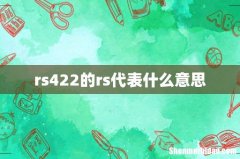 rs422的rs代表什么意思