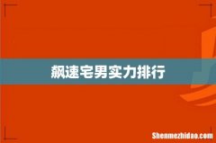飙速宅男实力排行