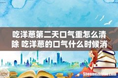 吃洋葱第二天口气重怎么清除 吃洋葱的口气什么时候消除