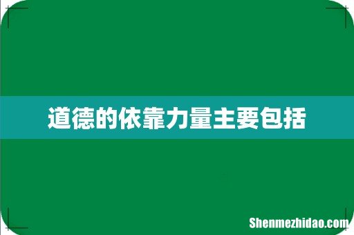 道德的依靠力量主要包括