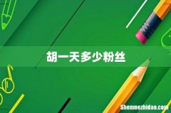 胡一天多少粉丝