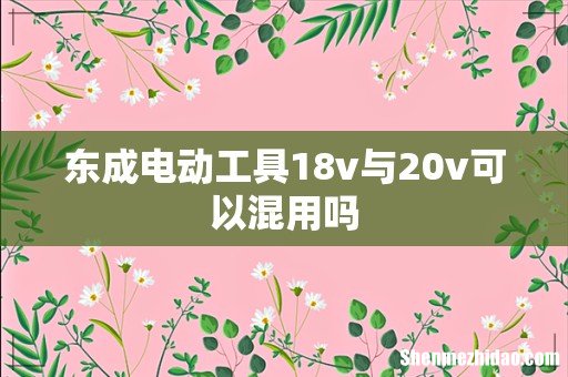 东成电动工具18v与20v可以混用吗