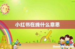 小红书在线什么意思