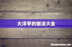 大洋芋的做法大全