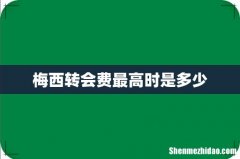 梅西转会费最高时是多少