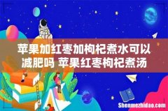 苹果加红枣加枸杞煮水可以减肥吗 苹果红枣枸杞煮汤经期可以喝吗