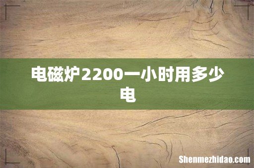 电磁炉2200一小时用多少电
