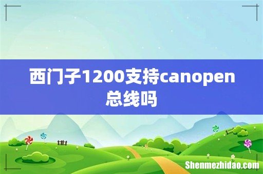 西门子1200支持canopen总线吗