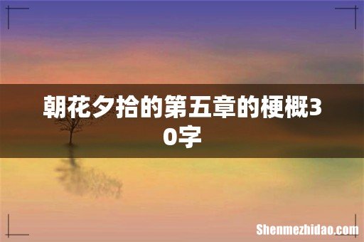 朝花夕拾的第五章的梗概30字