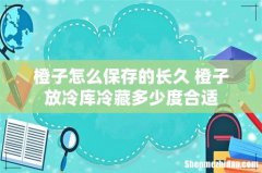 橙子怎么保存的长久 橙子放冷库冷藏多少度合适