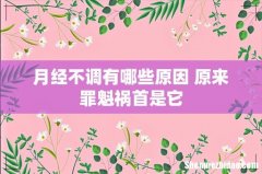 月经不调有哪些原因 原来罪魁祸首是它