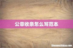 公章收条怎么写范本