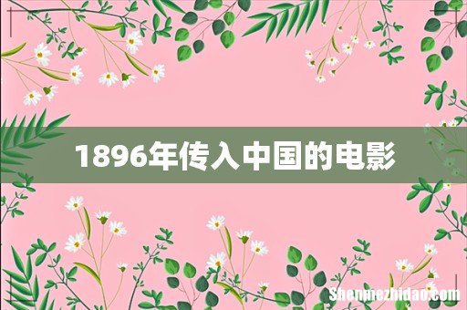 1896年传入中国的电影