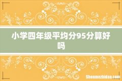 小学四年级平均分95分算好吗