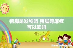 猪脚是发物吗 猪脚荨麻疹可以吃吗