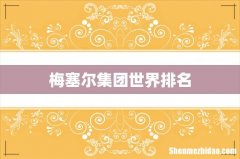 梅塞尔集团世界排名