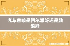 汽车音响是阿尔派好还是劲浪好