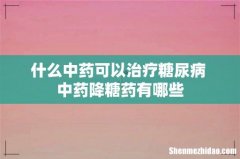 什么中药可以治疗糖尿病 中药降糖药有哪些