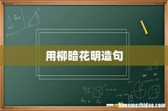 用柳暗花明造句