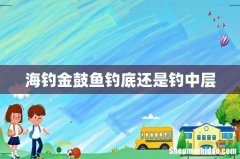 海钓金鼓鱼钓底还是钓中层