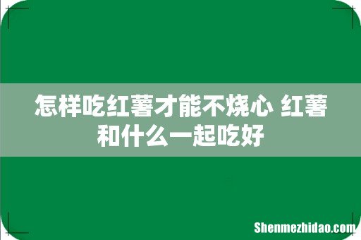 怎样吃红薯才能不烧心 红薯和什么一起吃好