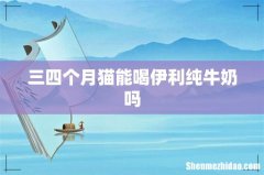三四个月猫能喝伊利纯牛奶吗