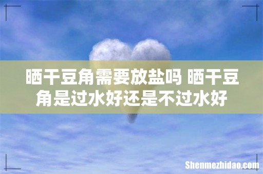 晒干豆角需要放盐吗 晒干豆角是过水好还是不过水好