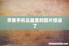 苹果手机云盘里的图片错误了