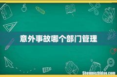 意外事故哪个部门管理