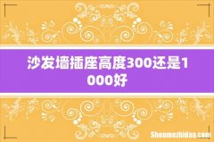 沙发墙插座高度300还是1000好