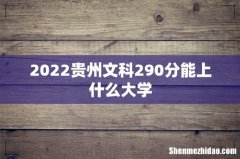 2022贵州文科290分能上什么大学