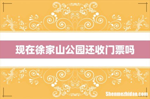 现在徐家山公园还收门票吗