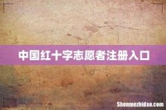 中国红十字志愿者注册入口