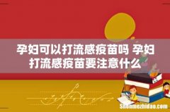 孕妇可以打流感疫苗吗 孕妇打流感疫苗要注意什么