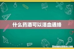 什么药酒可以活血通络