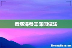 葱烧海参丰泽园做法